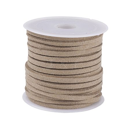 Dark Khaki Color Faux Suede Cord X-LW-R003-23-1