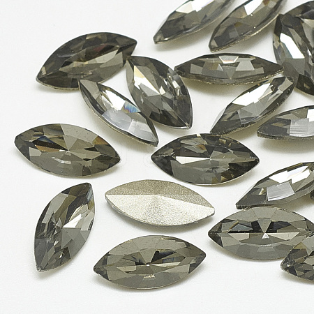 Pointed Back Glass Rhinestone Cabochons RGLA-T083-6x12mm-03-1