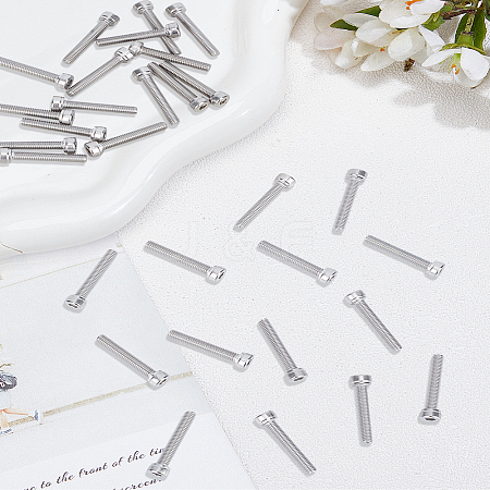 30Pcs M4 304 Stainless Steel Hex Screws STAS-LP0005-56-1
