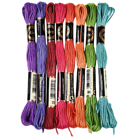 8 Skeins 8 Colors Polyester Sewing Thread OCOR-WH20074-09C-1