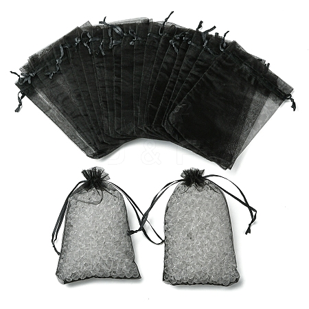 50Pcs Organza Bags Jewellery Storage Pouches Wedding Favour Party Mesh Drawstring Gift OP-FS0001-05C-1