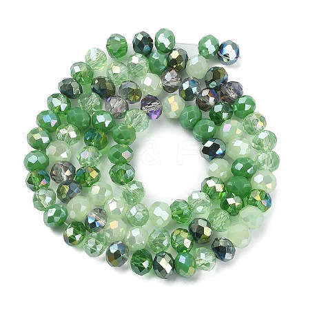 Electroplate Glass Beads Strands EGLA-YW0002-D04-1