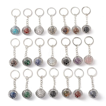 Natural & Synthetic Gemstone Keychain KEYC-E035-01P-1