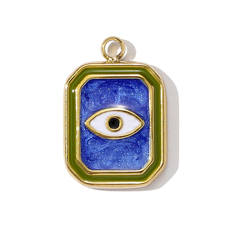 304 Stainless Steel Enamel Charms STAS-OY001-93G-1