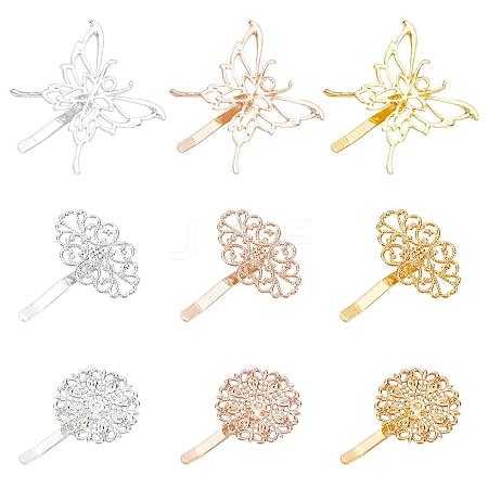 18Pcs 9 Style Iron Hair Findings FIND-PH0002-57-1
