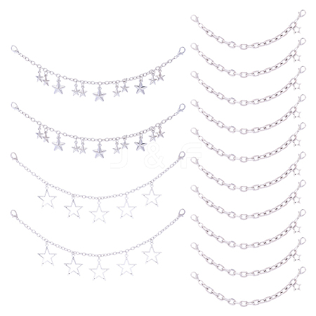 14Pcs 3 Styles Alloy Boot Strap Chains AJEW-ME0003-14-1