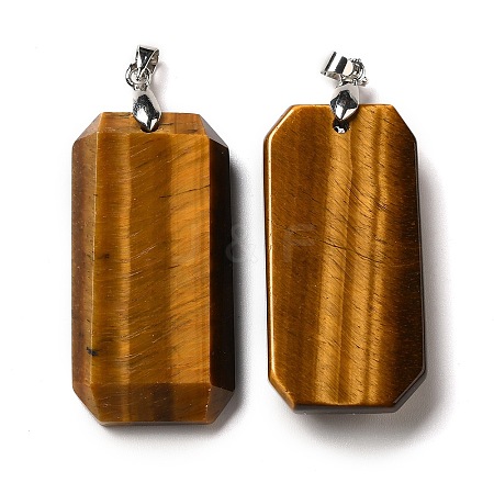 Natural Tiger Eye Pendants G-H286-05P-03-1