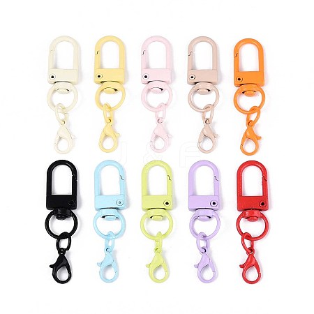 Spray Painted Alloy Swivel Clasps PALLOY-T092-47-1
