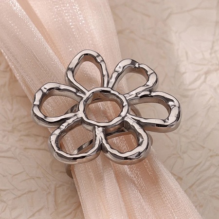 304 Stainless Steel Open Cuff Rings for Women RJEW-U060-04B-P-1