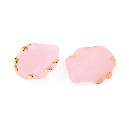 Opaque Frosted Resin Pendants RESI-WH0026-47B-02-1