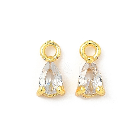Brass Micro Pave Cubic Zirconia Pendants KK-D386-11G-1