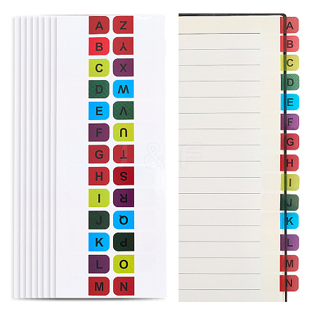 15Pcs Paper Letter Self-Adhesive Stickers DIY-SP0006-56B-1