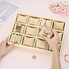 12 Grids Wood Watch Display Trays with Pillows BDIS-WH0008-18-3