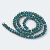 Electroplate Opaque Solid Color Glass Beads Strands EGLA-A044-P3mm-L12-2