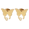 Butterfly Ion Plating(IP) 304 Stainless Steel Stud Earring Findings STAS-I206-118G-1