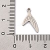 Non-Tarnish 201 Stainless Steel Pendants STAS-U016-08P-01-3