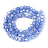 Ombre Effect Dyed Glass Beads Strands GLAA-T025-4mm-09I-2