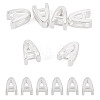 6Pcs 925 Sterling Silver Hollow Initial Beads STER-TA0001-53A-1