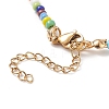 Colorful Synthetic Turquoise Starfish & Shell Pearl & Glass Seed Beaded Necklace for Women NJEW-TA00044-6