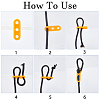 100Pcs Three-Hole Plastic Tent Rope Tensioner FIND-FH0018-28A-4
