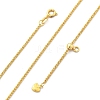 1.5mm Rack Plating Brass Wheat Chain Adjustable Slider Necklaces for Women Men MAK-L044-07G-4