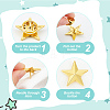 GOMAKERER 30Pcs Zinc Alloy Star Brooch FIND-GO0001-84G-5