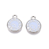 Rack Plating Alloy Enamel Pendants ENAM-N070-01A-03P-03-1