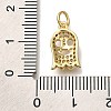 Rack Plating Brass Micro Pave Cubic Zirconia Charms KK-I720-15G-3