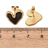 Valentine's Day 304 Stainless Steel Stud Earrings EJEW-D357-01B-G-3