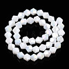 Opaque Solid Color Electroplate Glass Beads Strands EGLA-A039-P6mm-B15-2
