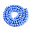 Electroplate Opaque Solid Color Glass Beads Strands X-EGLA-A044-P6mm-L17-2