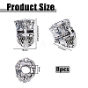 8Pcs Tibetan Style Alloy European Beads FIND-DC0008-33-2
