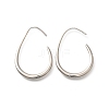 Teardrop Brass Dangle Earrings EJEW-R018-01P-4