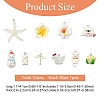 10Pcs 10 Styles Opaque Resin Pendants RESI-YW0005-35-2