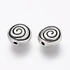 Tibetan Style Alloy Flat Round Carved Vortex Beads LS-TIBEB-5437-AS-FF-2