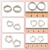 180Pcs 3 Styles CCB Plastic Bead Frame CCB-SP0001-08P-5