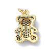 Rack Plating Brass Micro Pave Cubic Zirconia Charms KK-H443-06G-3