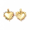 Rack Plating Brass Micro Pave Cubic Zirconia Pendants X-KK-K165-30-2