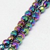 Electroplate Non-magnetic Synthetic Hematite Beads Strands G-J169B-4mm-05-3