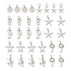 Elecrelive 32pcs 8 Style Rack Plating Alloy Pendants FIND-EL0001-04-11