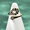 Brass Cuff Rings for Women RJEW-D318-02G-1
