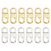 CHGCRAFT 12Pcs 2 Colors Rack Plating Brass Fold Over Clasps KK-CA0002-66-1