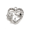 Brass Micro Pave Clear Cubic Zirconia Pendants KK-G530-01C-P-1