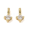 Brass Pave Clear Cubic Zirconia Charms CU-CBA9FFD-11G-04-1
