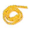 AB Color Plated Transparent Electroplate Beads Strands EGLA-H104-06E-2