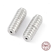 Anti-Tarnish Rhodium Plated 925 Sterling Silver Screw Clasps STER-K173-13P-1