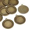 Vintage Tibetan Style Alloy Pendant Cabochon Bezel Settings X-TIBEP-M018-139AB-NF-1