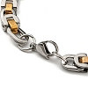 Two Tone 304 Stainless Steel Link Chain Bracelet BJEW-B078-29GP-3
