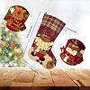 3Pcs 3 Style Christmas Socks Gift Bags HJEW-SZ0001-10-2