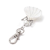 Angel Alloy & Wire Wrapped Natural Shell Pendant Decorations HJEW-JM02017-03-4